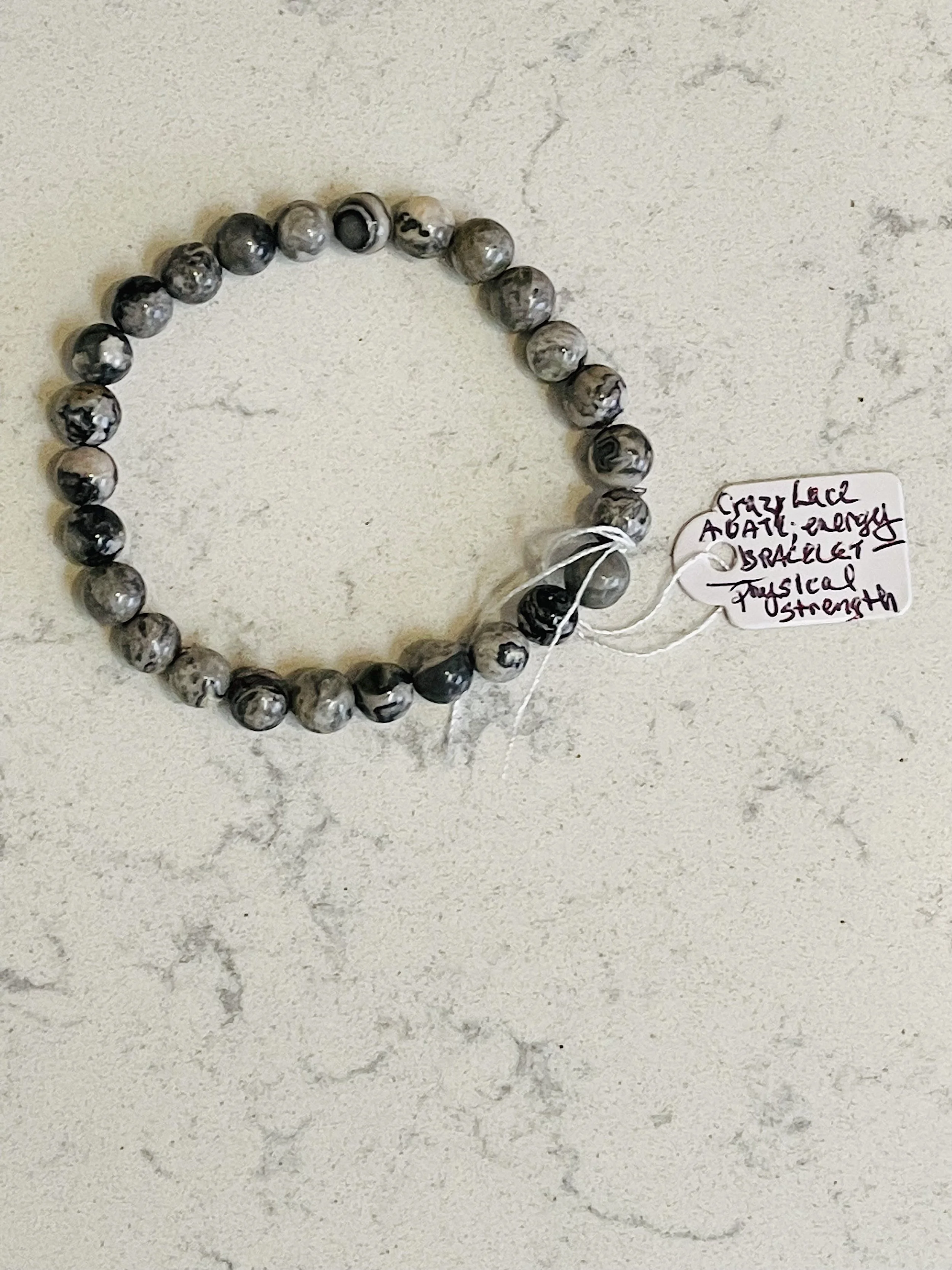 Gemstone Energy Bracelets in black, grey and white — FourElements